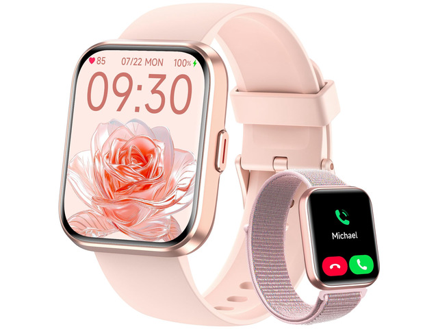 Smart Watches for Women, 1.8' Touch Screen Fitness Tracker for Android & iPhone, Answer/Make Calls, Alexa Built-in, Heart Rate/Sleep/SpO2 Monitor...