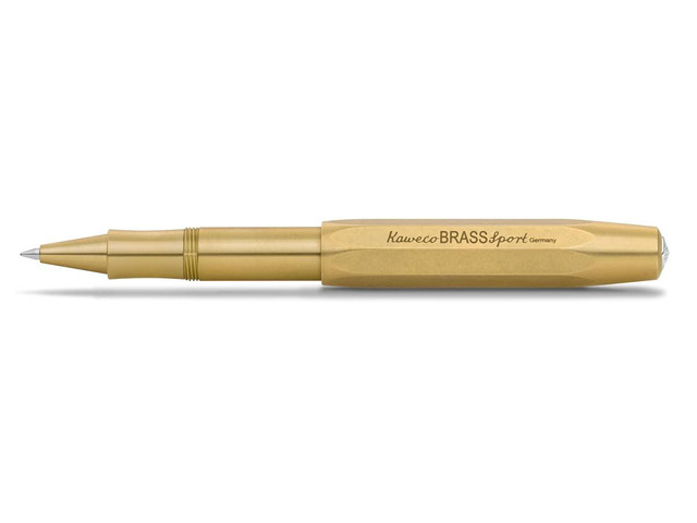 BRASS SPORT Gel/Ballpoint Pen I Pen Including 0.7 mm Rollerball Pen Refill for Left-Handed and Right-Handed Users in Classic Design with Ceramic...