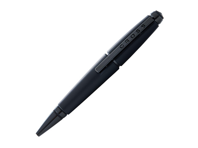 Edge Matte Black Lacquer Gel Rollerball Pen, Medium Point, Black Ink Elegant Accessory for Smooth Writing, Capless Slide-Open and Snap-Shut Design,...