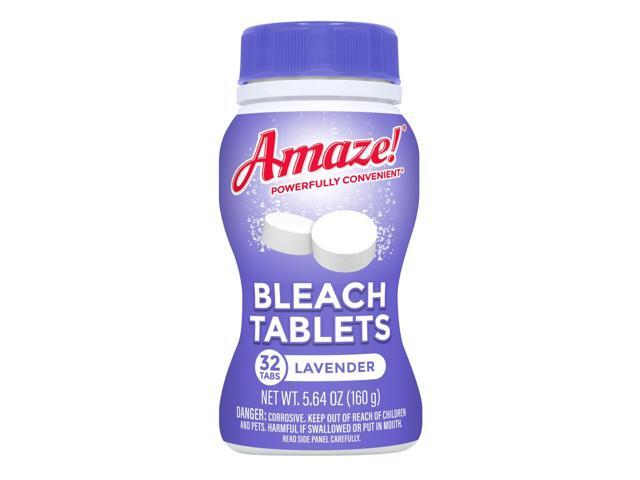 AMAZE Ultra Concentrated Bleach Tablets Lavender Scent [32 tablets] For Laundry Toilet and Multipurpose Home Cleaning. No Splash, No Spills....