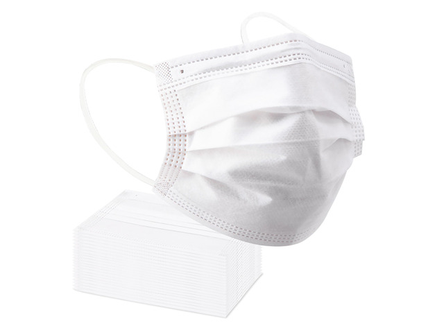 White Disposable Face Masks 100 Pcs White Face Mask 3 Ply Protection Masks