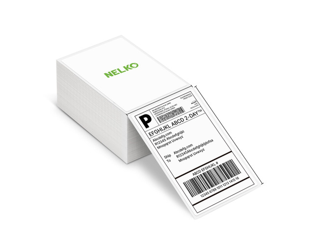 4x6 Thermal Labels Fanfold, 500 Shipping Labels for Label Printer Commercial Grade, No BPA or BPS, Print Clear and Sharp, Direct Thermal Shipping...
