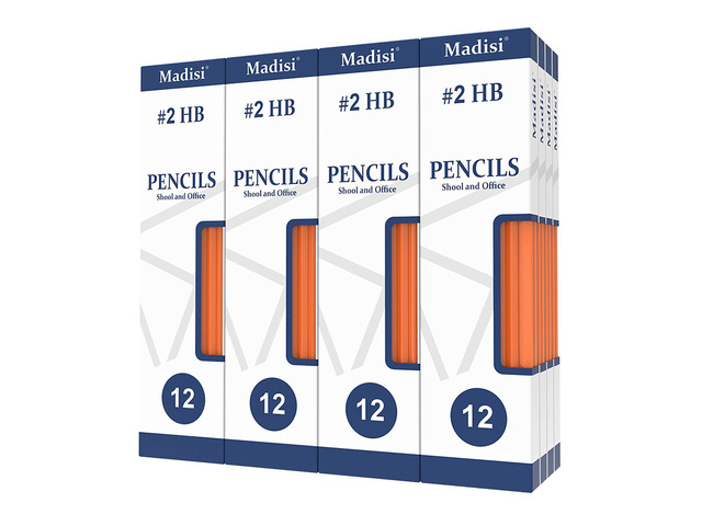 Wood-Cased #2 HB Pencils Bulk, 192 Count, Pre-sharpened 16 Packs of 12-Count, Box of Pencil Set, Classroom Supplies, Yellow