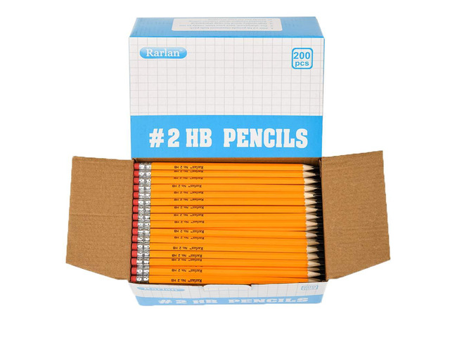 Wood-Cased #2 HB Pencils, Pre-sharpened, 200 Count Bulk Pack Classroom Pencils with Erasers for School and Teacher Supplies, Writing, Drawing and...