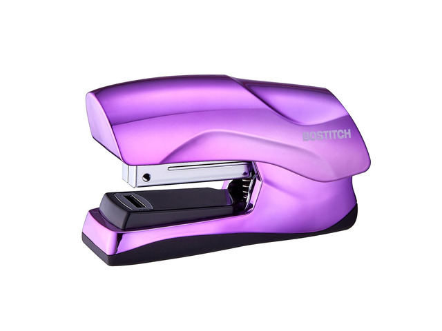 Office Heavy Duty Stapler, 40 Sheet Capacity, No Jam, Half Strip, Fits into the Palm of Your Hand, For Classroom, Office or Desk, Metallic Purple