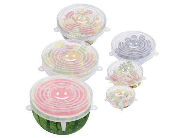 6PCS Silicone Stretch Lids, Six Sizes of Bowl Cover Silicone Stretch Lids,Reusable Silicone Bowl Cover,Suitable for Various Food Containers,High...