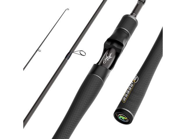 Next 2 Freshwater Bass Fishing Rod, Spinning, Carbon Fiber Fishing Pole For FFS, Drop Shot, Ned Rig, Neko & Wacky Rig, 5-16 lb, 1/20-3/4 oz,...