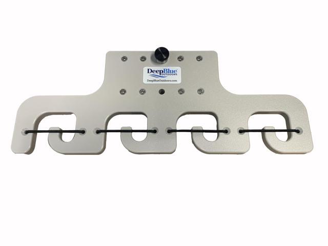 Pontoon Boat Fishing 4-Rod-Holder No-Tool Rail Mount USA Made Deep Blue Outdoors