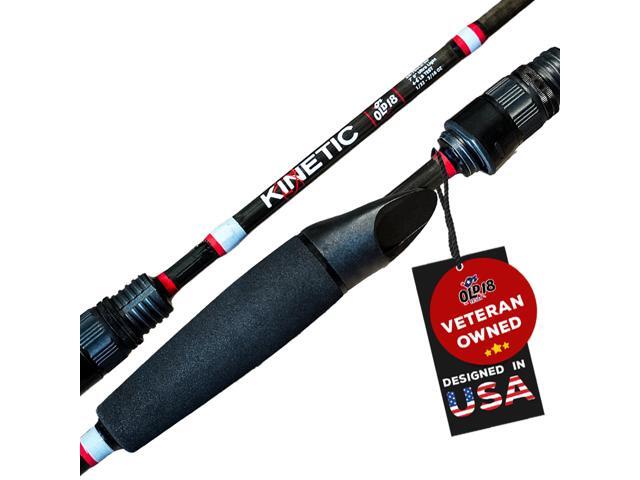 Kinetic Rod - 30-Ton Carbon, Enhanced Sensitivity for Precision Strikes, Coated Stainless Guides, Ideal for Freshwater and Inshore Species - Split.