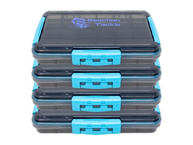 Premium Tackle Trays, Water Resistant Fishing Tackle Box Organizers with Triple Clip Closure, Removable Dividers and Clear View Design - 3600 (4-Pack)