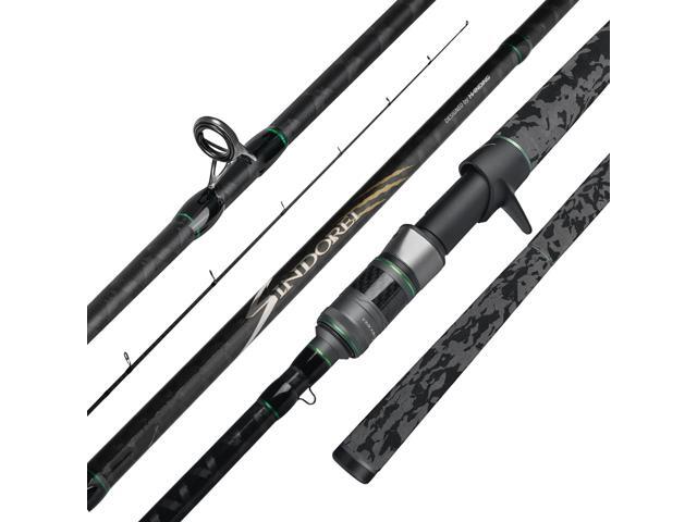 SINDOREI Heavy Fishing Rod, 2-Piece Heavy Casting & Spinning Rod Big Game Rod Suitable for Swimbaits Jigs Catfish Musky Striper, Freshwater &.