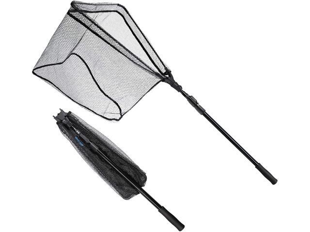 Collapsible Telescopic Fishing Net Rubber Coated Salt/Freshwater Rubber coated net, fiberglass pole, non-slip rubber handle, various telescopic.