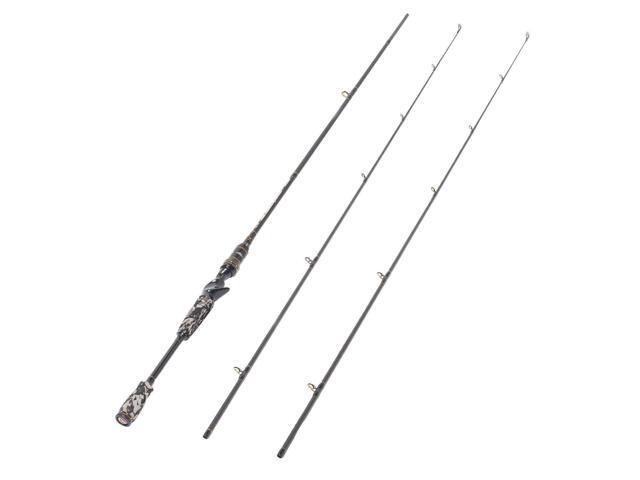 E Series - Camo Legend 2-Piece 7-Feet Casting Rod 24 Ton Carbon Fiber Baitcasting with 2 Tips - Medium and Medium Heavy Portable Bass Fishing Rod.
