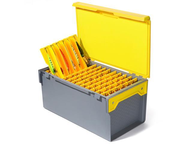 Fishing Large Tackle Box Rigid Hard Lure Organizer for Hard Bait Storage, Capacity Multi-Slot Organizer for Home Storage & Outdoor Freshwater and.