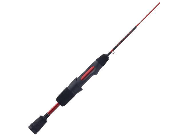 28' Carbon Ice Spinning Rod, 1 Piece Fishing Rod, Medium Light Rod Power, 2-6 lb Line Rating