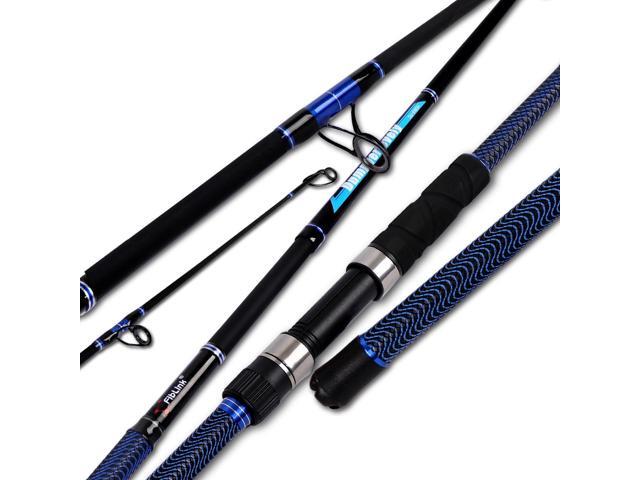 Surf Fishing Rod Carbon Surf Spinning Rod Portable Travel Saltwater Beach Blue Surf Rod with SuperPolymer Handle 8'6'/9'/10'/12'/15'