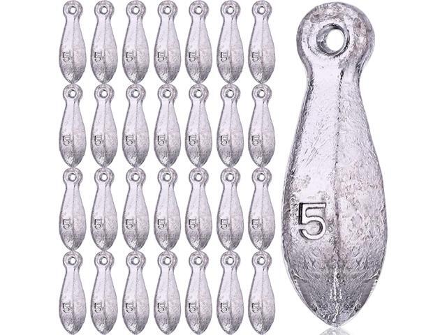 36 Pcs Bank Sinkers Fishing Weights Sinkers Weights for Surf Ocean Saltwater Freshwater Surf Bass Catfishing Fishing Casting Gear Tackle