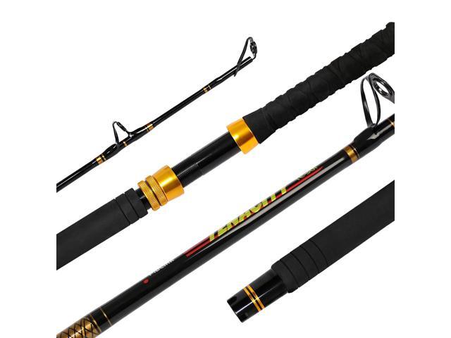 Fishing Trolling Rod - 1/2 Piece Saltwater Offshore Rod - Heavy Duty Boat Fishing Pole (30-50lbs/50-80lbs/80-120lbs)