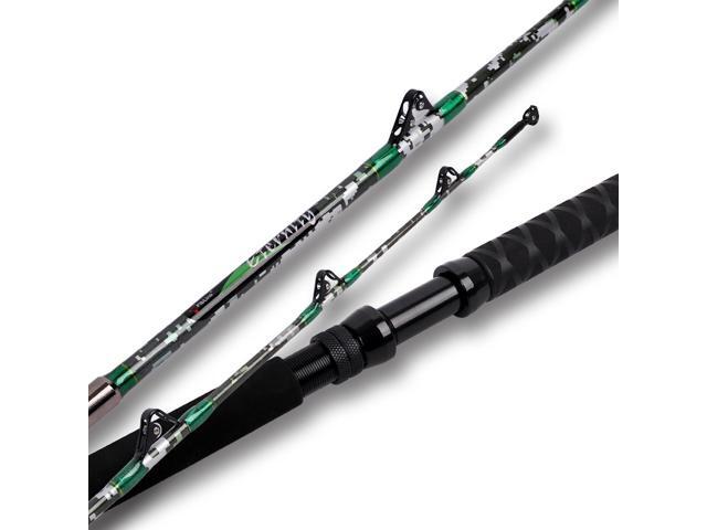 2-Piece Trolling Fishing Rod, Saltwater Roller Rod, Portable Big Game Rod(56/6/7)