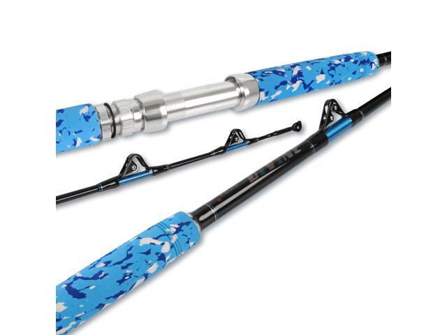 Fishing Trolling Rod 1 Piece/2 Piece Saltwater Offshore Heavy Roller Rod Big Game Conventional Boat Camo Fishing Pole...