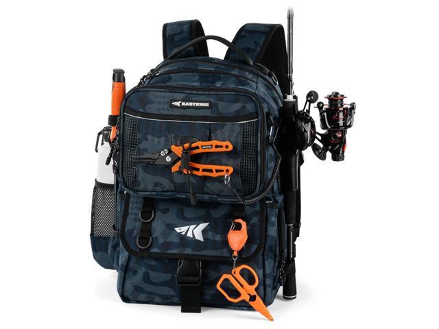 BaitSpace Fishing Tackle Backpack with Removable Bait Binder,2 Rod Holders Storage Fishing Gear and Equipment