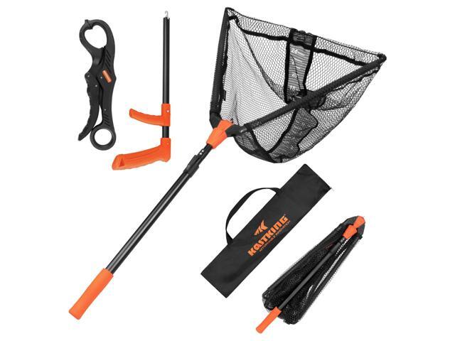 Pontus Fishing Net, Foldable & Lightweight Landing Net with Built in Length Scale, Strength Aluminum Handle, Fishing Gear and Gift for Men