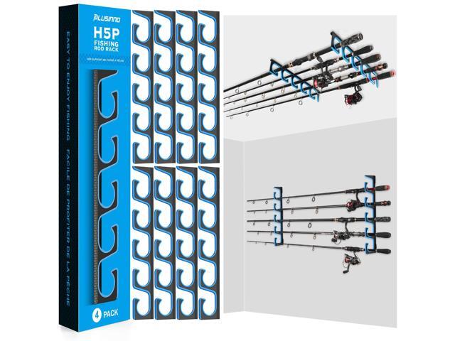H5P Fishing Rod/Pole Holders for Garage, Wall or Ceiling Mounted Fishing Rod Holder with Soft Protective Pad, Fishing Rod Storage Organizer Holds...