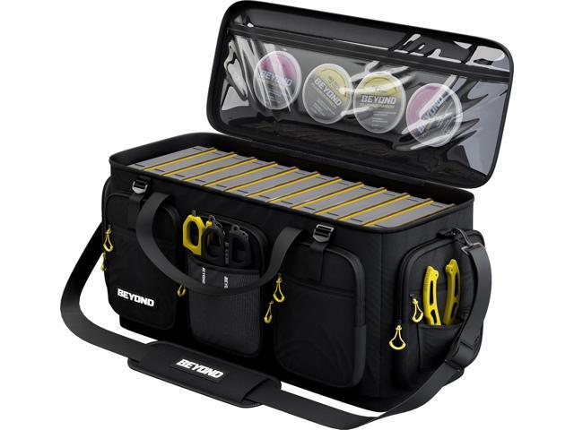 Beyond Fishing Hauler Tackle Bags - Water Resistant With Hard Molded Bottom - Perfect for Fresh Water & Salt Water Fishing Tackle Storage - Holds.