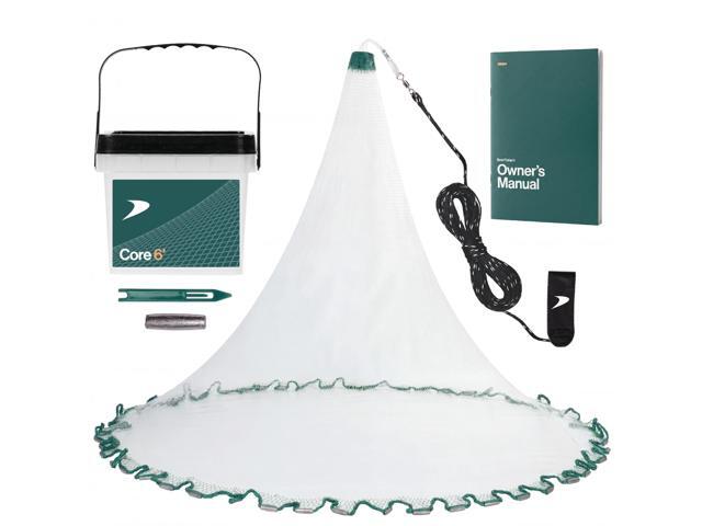American Pro Cast Net - 4ft/6ft/8ft/10ft/12ft - 3/8' Mesh - Real Lead 1-lbs/ft Double Line - 2024 Upgraded & Optimized - Old Salt Premium Cast Nets...