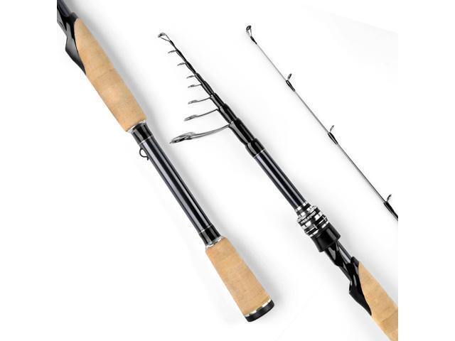 Megatron Titanium Telescopic Casting & Spinning Fishing Rods, IM7 Graphite Travel Rod with Titanium Solid Tip, Power Transition System, for.