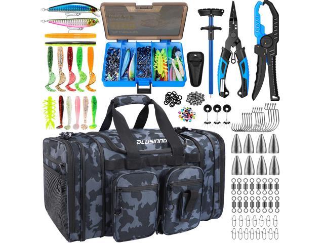 Tackle Bag - Expandable Fishing Bag with fishing tools for Saltwater & Freshwater - Water Resistant Fishing Gear Shoulder Bag For Men, All-purpose.