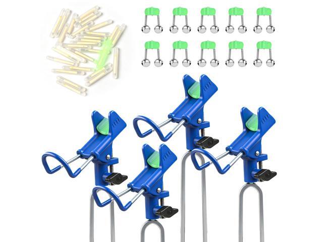 Fishing Rod Holder for Ground, 2/4pcs Fishing Pole Holders for Ground, Bank Fishing Rod Holder with 360° Adjustable Extra Long Drill Stake Rod.
