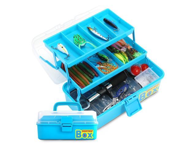 Pro 3-Layer FishingTackle Box Kit with Accessories Set,Including Saltwater and Freshwater Lures,Tools,Spacious Storage,All-in-One Bass Fishing Gear...