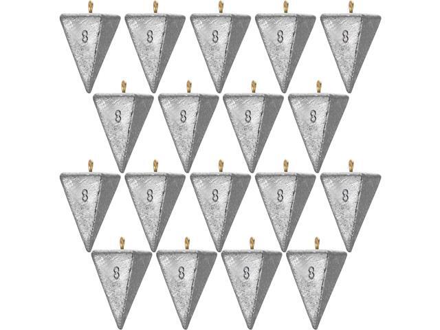 18 Pieces Pyramid Sinkers Fishing Weights Triangle Fishing Sinkers Rig Pyramid Sinker for Ocean Saltwater Surf Bass Casting Gear Tackle