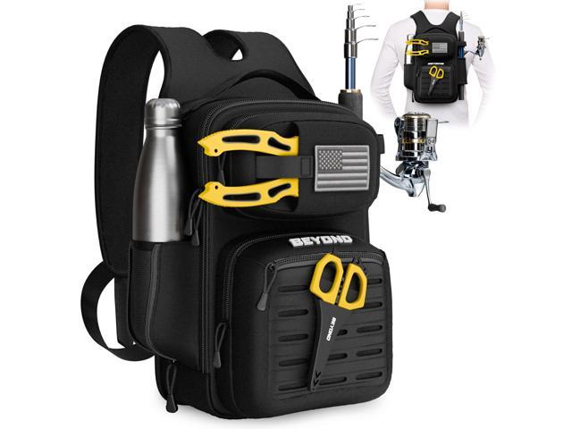 Beyond Fishing Tackle Backpack- The Voyager Tactical Fishing Storage Bag - Lightweight & Compact Bag For Fishing