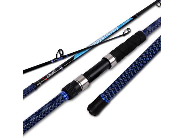 Surf Fishing Rod Carbon Surf Spinning Rod Portable Travel Saltwater Beach Blue Surf Rod with SuperPolymer Handle 8'6'/9'/10'/12'/15'