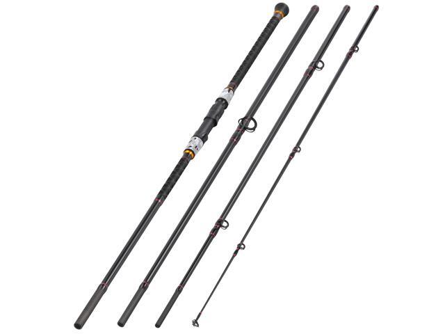 Surf Fishing Rod Portable Travel MH/H Surf Spinning Rod 4 Piece Carbon Fiber Saltwater Fishing Rod 10'/11'/12'/15'