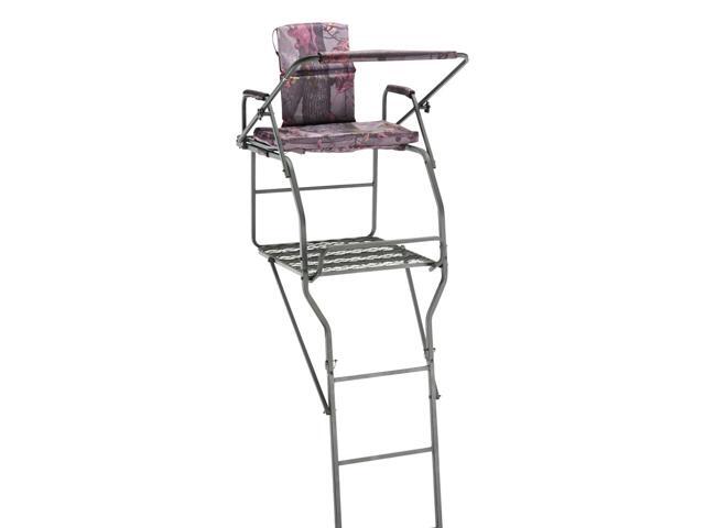 18 Jumbo Ladder Tree Stand for Hunting with Seat and Shooting Rest, Deer Hunting Accessories