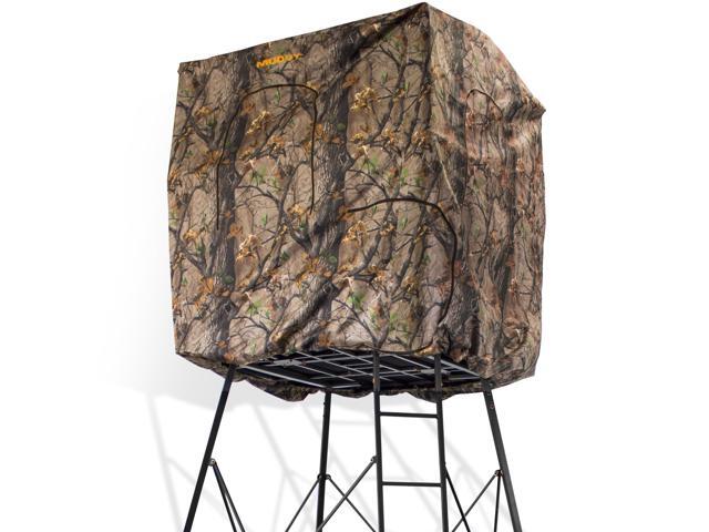 Steel 7' Quad Pod Hunting Blind Cover w/Zippered Windows, Camouflage (Stand Not Included)