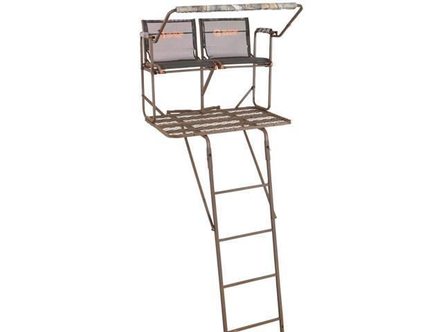 17' 2-Man Ladder Tree Stand Climbing Hunt Seat, Hunting Gear Equipment Accessories
