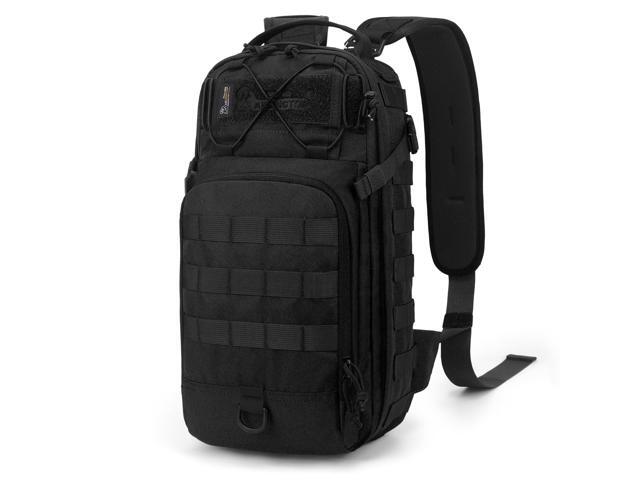 15L Tactical Backpack, Small Molle Sling Bag for Men, Military Rucksack Crossbody Bag for Hiking Travel