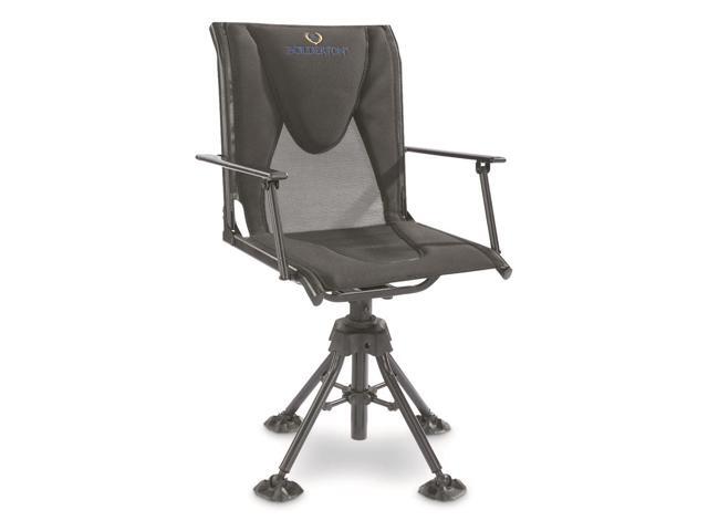 360º Swivel Hunting Blind Chair with Armrests, 300 lbs Capacity, Folding, Lightweight, Portable, Padded Cushion Hunting Seat, Hunt Gear and Equipment