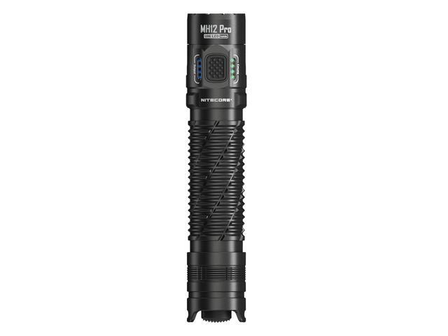 MH12 Pro Tactical Flashlight, 3300 Lumen high Lumen USB-C Rechargeable Long Throw Compact EDC Duty Light with Holster and Lumentac Organizer