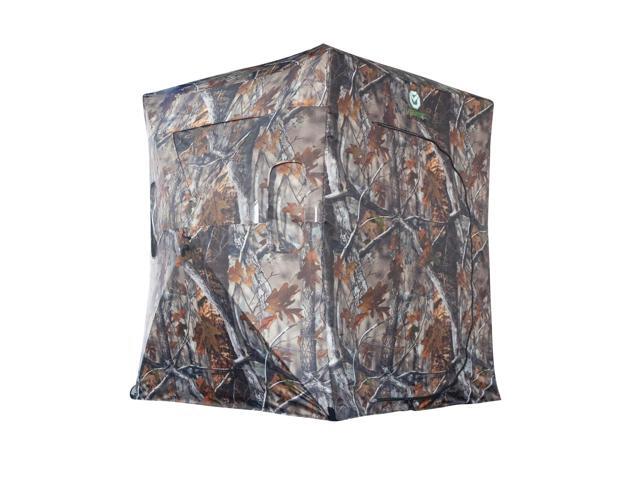 6 Foot Tripod Hunting Tower Blind, 2-Person Stand Elevated, 4' x 4' Platform for Deer Hunting, Antelope and Elk, Camouflage