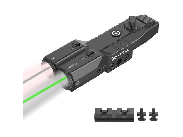 Low Profile Mlok/Picatinny Mounted Tactical Flashlight Laser 4 in 1 Combo Green Laser, 940nm IR, Illuminator Flashlight IR