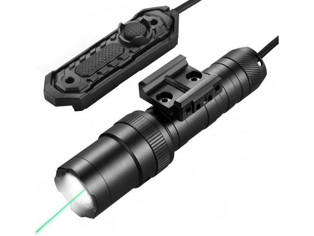 2500 Lumen Tactical Flashlight, Aircraft Aluminum LED Weapon Light, Long Runtime 90 Minutes Picatinny Laser Light, Rifle Flashlight with Momentary.