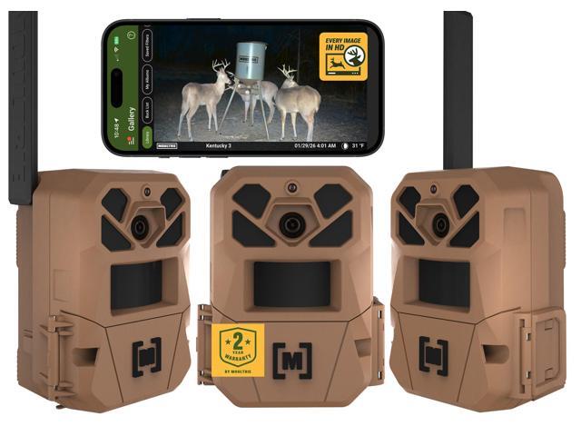 Edge 3 Cellular Trail Camera - 3 Pack - 40MP HD Photo Capture - 1080p Low-Glow Flash - GPS - Multi-Carrier Auto-Connect - Built-in Memory - 0.5s.