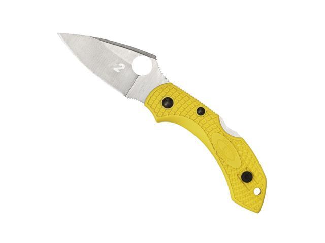 Dragonfly 2 Salt Folding Pocket Knife, PlainEdge 5.58' Overall Length, 2.28' H-2 Steel Blade, FRN Handle, Back Lock, Hollow Grind