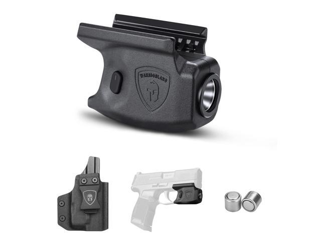 Mini Gun Light with Kydex Holster Combo - Compatible with Sig P365 / P365X / P365 XL Pistol, 150 Lumens Rail Mount LED Tactical Flashlight SL-1 w/...