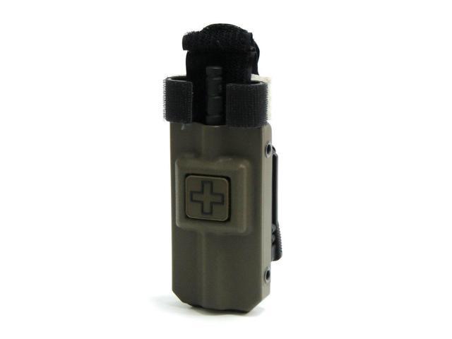 RIGID TQ Case for C-A-T Tourniquet, Belt (Tek-Lok) Attachment. (Ranger Green)